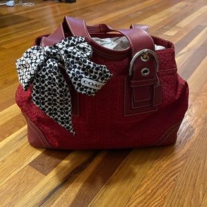 Coach Red Signature Bag